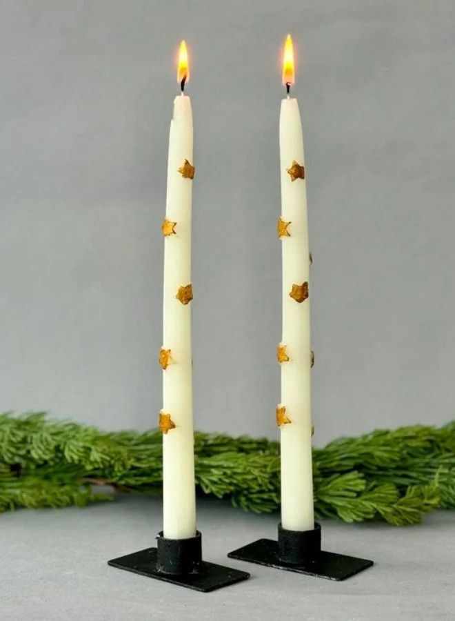 ميري ميري Gold Star Taper Candle
