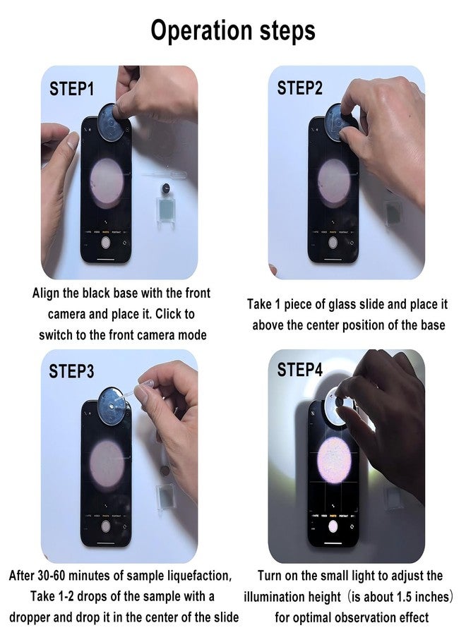 MOCHTERO Phone Observation Sperm Magnifier Lens Kit with Storage Case,Cell Phone Lens attachments - Image 4