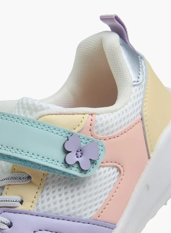 Flora Bella By Shoexpress Girls Colourblock Sneakers With Hook And Loop Closure
