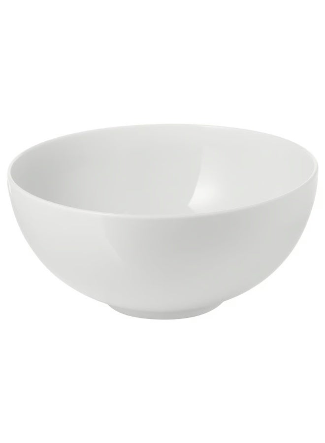 Bowl Rounded Sides White Height: 10 cm Diameter 22 cm Volume 2.1 L - Image 1