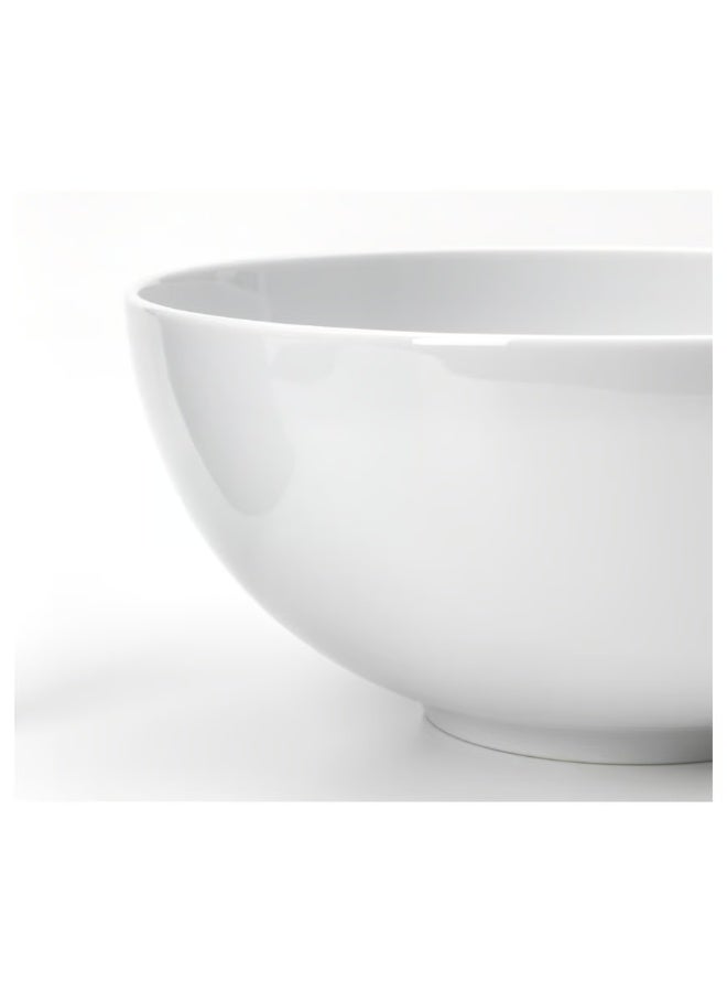 Bowl Rounded Sides White Height: 10 cm Diameter 22 cm Volume 2.1 L - Image 3