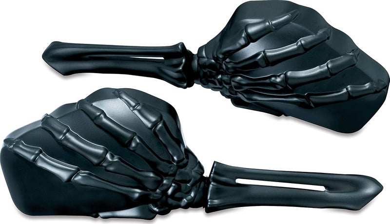 Kuryakyn Skeleton Hand Motorcycle Mirrors - Image 1