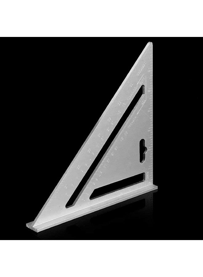 Oblivion Double Side Scale Aluminium Alloy Metric Inch Triangle Ruler Measurement Hand Tools, Speed Square, Square Layout Tool (7 inch Speed Square) - Image 5