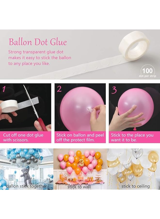 erorex 500Pcs Balloon Glue Dots Removable Adhesive Tape Double Sided Glue Point For Scrapbook Party Wedding Decoration 5 Rolls - Image 4