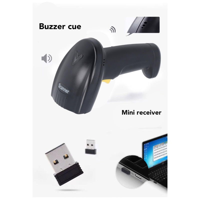 Ciciglow 1D Barcode Scanner 2.4G USB Portable Code Reader With Long Transmission Distance For Mobile Tablets - Image 3