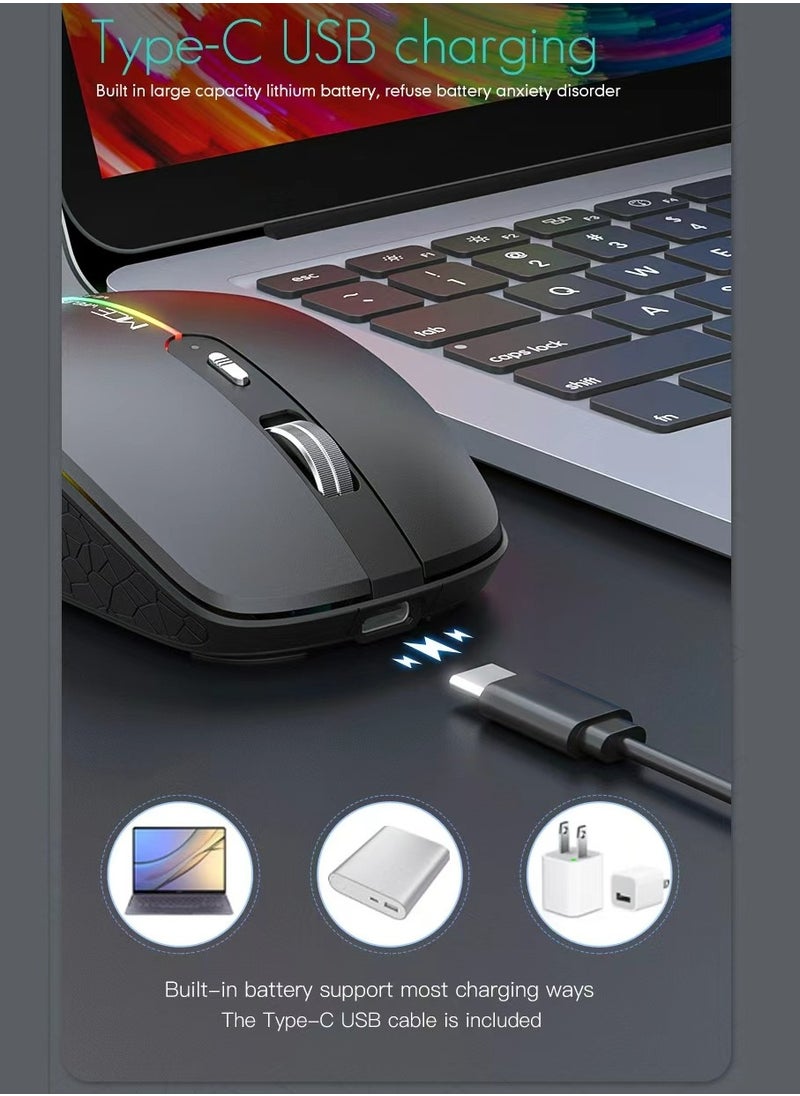 iMice - BLUETOOTH DUAL-MODE RECHARGEABLE SILENT 6-BUTTON WIRELESS GAMING MOUSE TYPE-C INTERFACE - Image 1