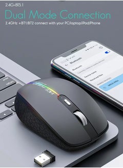 iMice BLUETOOTH DUAL-MODE RECHARGEABLE SILENT 6-BUTTON WIRELESS GAMING MOUSE TYPE-C INTERFACE  - Image 4