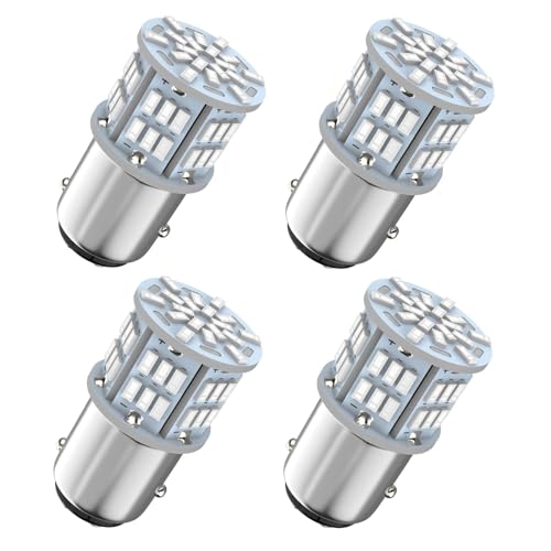 Melphan-Auto 1157 Led Brake Light Bulb Red, 12V-24V 1157 7528 2357 2057 BAY15D LED Replacement Light Bulb for Brake Light Tail Light for Car RV Trailer Boat, 54SMD 3014 Chipset,4PCS - Image 1