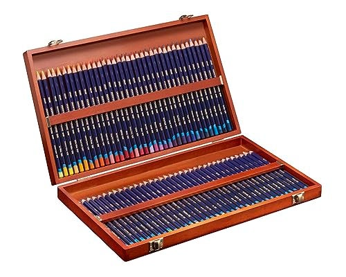 Derwent Inktense Pencils 72 Wooden Box, Set of 72, Premium 4mm Round Core, Firm, Watersoluble, Ideal for Watercolor, Drawing, Coloring and Painting on Paper and Fabric, Professional Quality (2301844) - Image 2