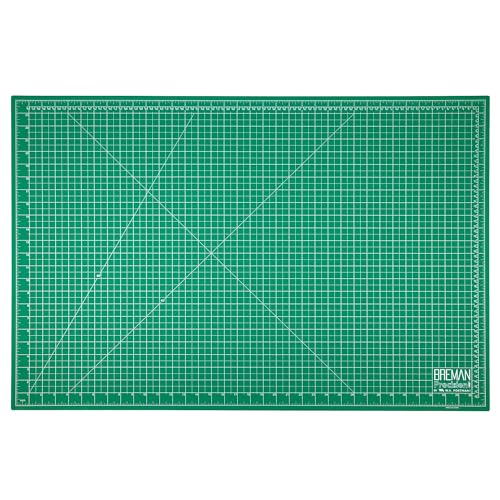 Breman Precision 24x36 Inch Self Healing Cutting Mat  2Sided 5Ply PVC GreenBlack Cutting Mats for Crafts Sewing Quilting and DIY Projects  Durable and NonSlip Design with Precise Grid Lines