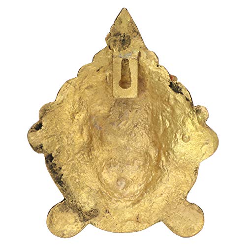 Kartique Brass Metal Durga MATA Maa Face Mask Idol Statue Murti for Office Home Decor Wall Mount Evil Eye Vastu Protection Size 6.5 Inch (Gold, 6.5) - Image 4