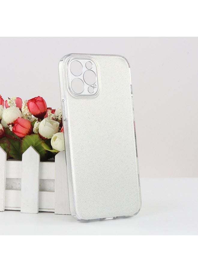 Generic - 2023 2.0mm Thick Ice Crystal Glitter Phone Case For Apple For Iphone 13 Pro Max Jelly Case-Color:Silver (86651B)-Applicable Model:IP 15 PRO - Image 1