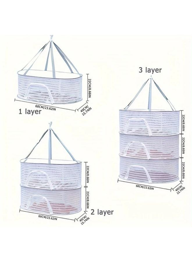 1 Layer Foldable Mesh Drying Rack For Herbs Fruits Vegetables Indoor Outdoor Use - Image 4