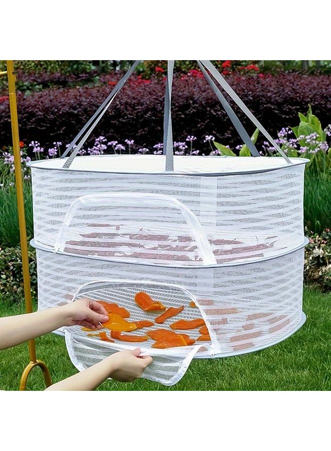 1 Layer Foldable Mesh Drying Rack For Herbs Fruits Vegetables Indoor Outdoor Use - Image 3