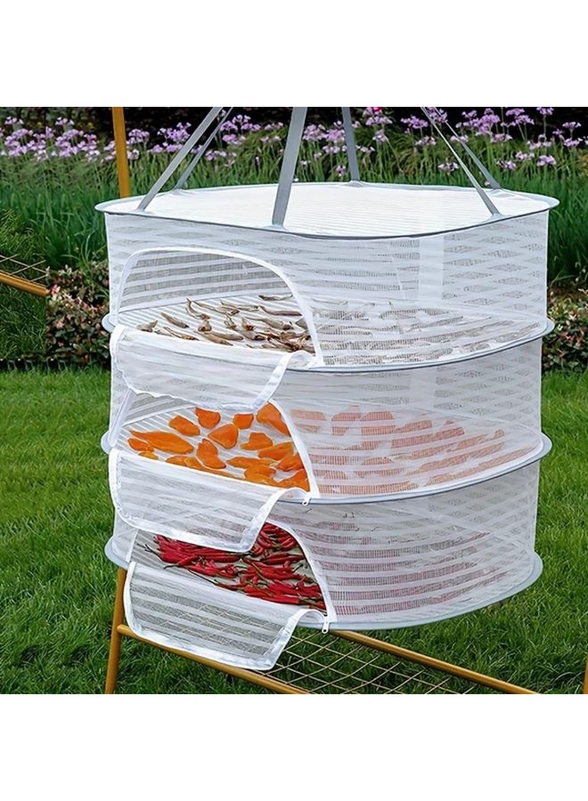 1 Layer Foldable Mesh Drying Rack For Herbs Fruits Vegetables Indoor Outdoor Use - Image 2