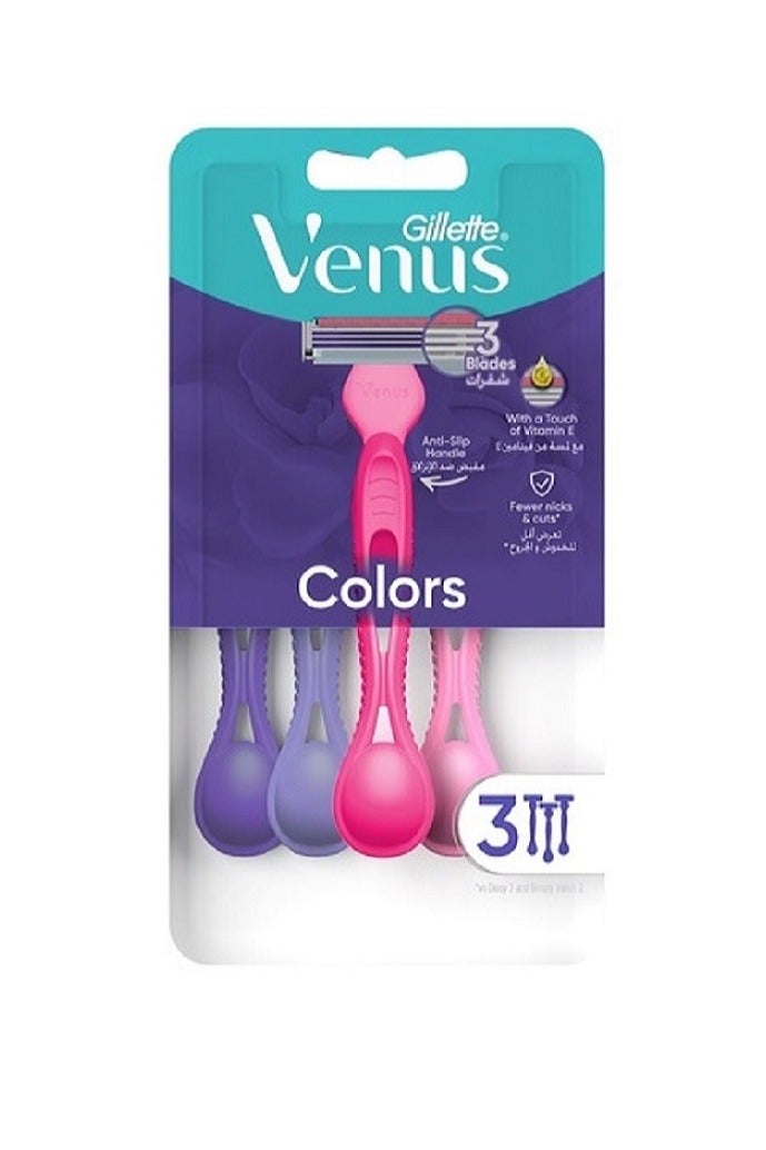 Venus Simply Venus 3 Plus Disposable Razor - 3 Pieces - Image 1