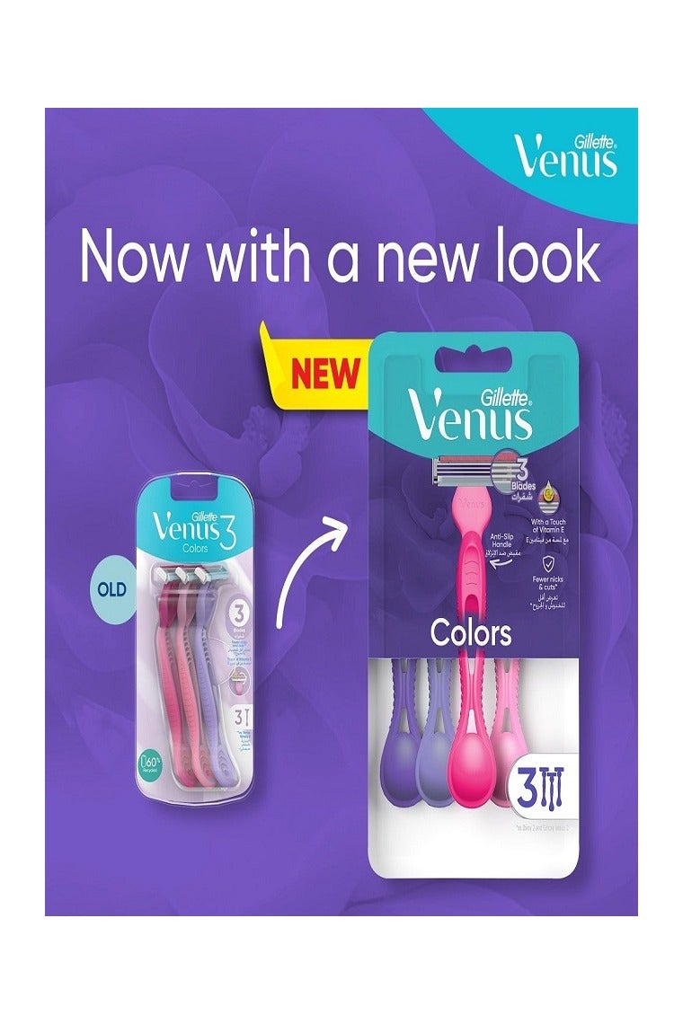 Venus Simply Venus 3 Plus Disposable Razor - 3 Pieces - Image 2