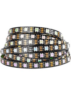 Btf-Lighting  WS2812B RGB 5050SMD Individual Addressable 16.4FT 60Pixels m 300Pixels Flexible Black PCB Full Color LED Pixel Strip Dream Color IP30 Non-Waterproof Making LED Screen LED Wall Only DC5V