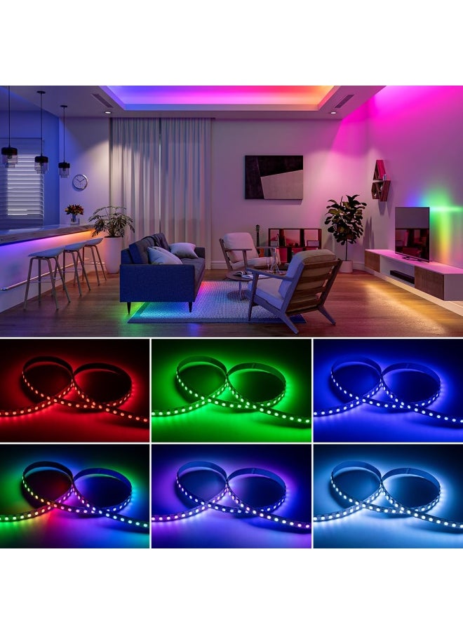Generic - Btf-Lighting  WS2812B RGB 5050SMD Individual Addressable 16.4FT 60Pixels m 300Pixels Flexible Black PCB Full Color LED Pixel Strip Dream Color IP30 Non-Waterproof Making LED Screen LED Wall Only DC5V - Image 1