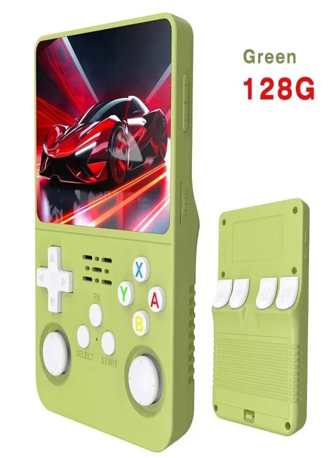 AROAQ Open Source Retro Handheld Game Console, Portable R36S Console with Integrated Dozens Emulator, Pocket Games Emulator with 3.5 Inch IPS 640 x 480 Screen, Supports OTG and Memory Card, (128GB Memory Card)  - Image 1