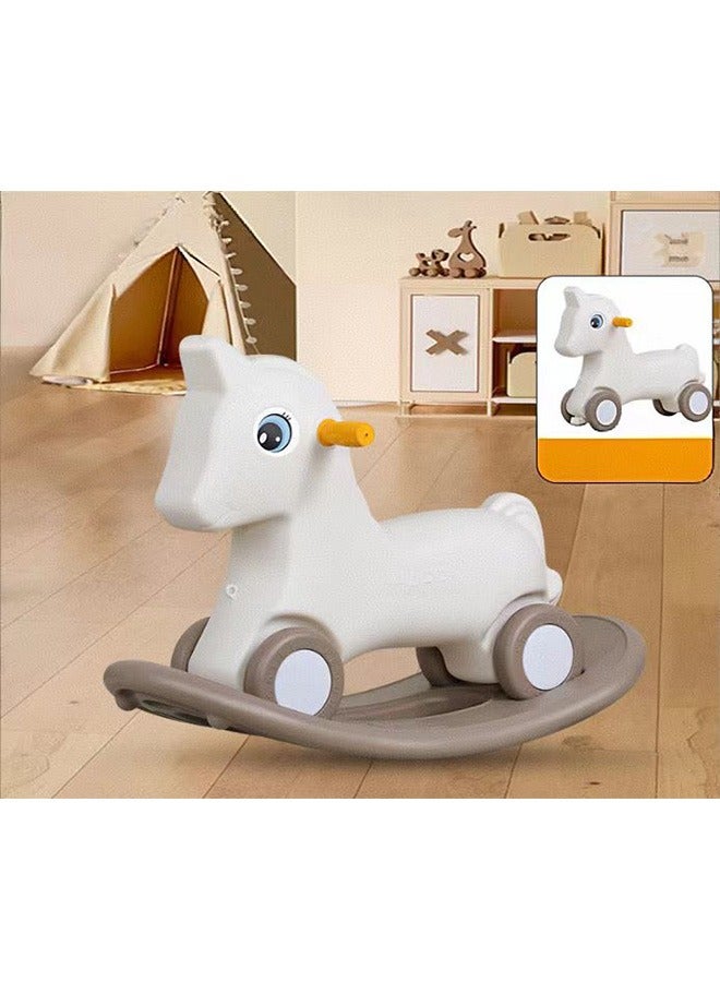 JCB CHIC Rocking Horse with Detachable Balance Board and 4 Smooth Wheels,Kids Ride-On Rocking Horse Toy,2 in 1 Baby Rocking Toy Fun Birthday Gift for 1-3 Years Old(K-616) - Image 1