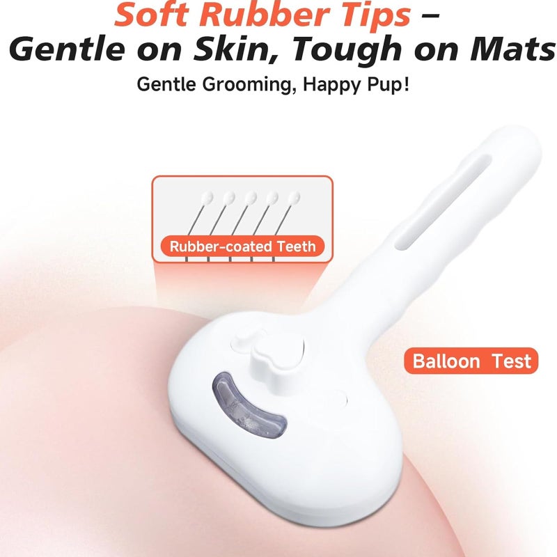 Cornnpet Dog Steam Brush 3 in 1 Cat Brush with Steam and Release Button Grooming Tool for Indoor Pets Dogs Hair Removal Shedding Water for Small Animals Long Short Haired - White - Image 3