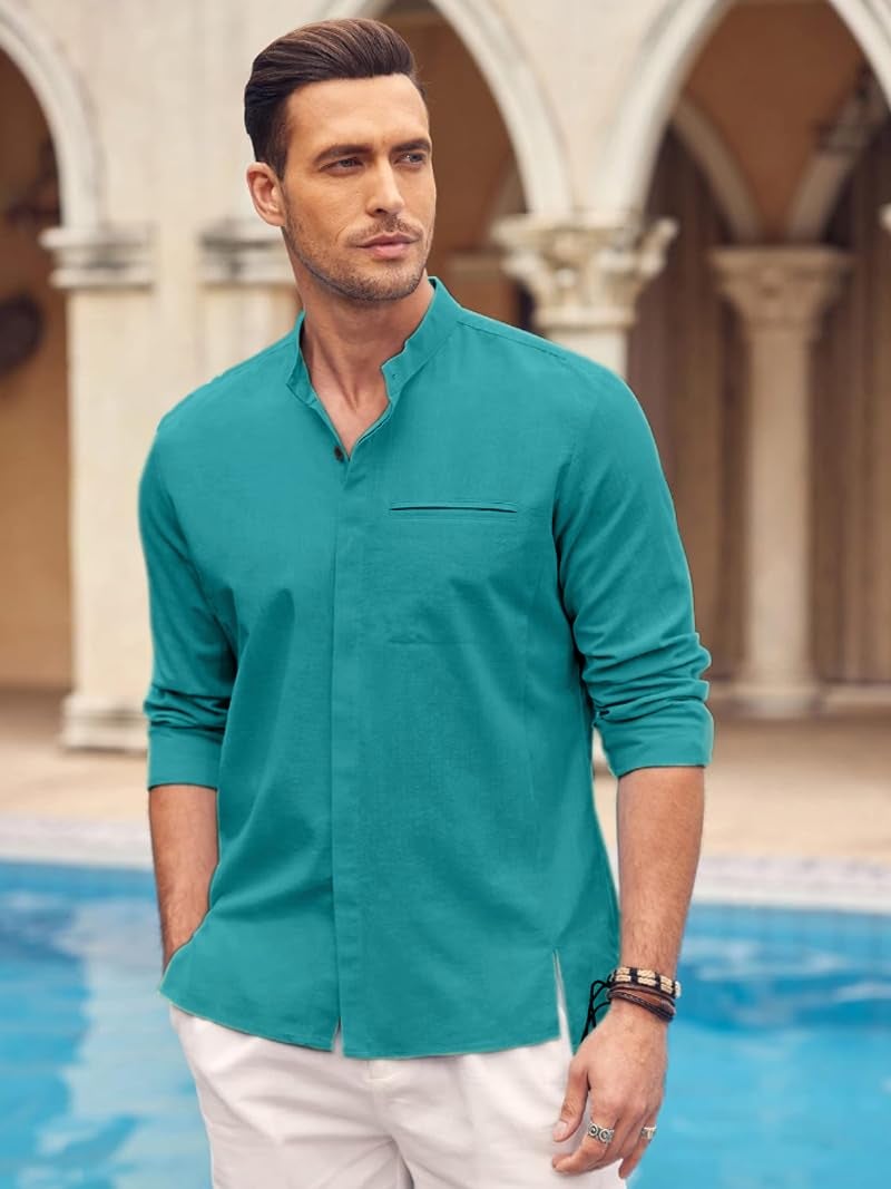 Bellstone Men's Solid Cotton Shirt | Casual | Plain | Full Sleeve | Summer-Regular Fit| Men Stylish Shirt | Everyday Formal Wear |Soft Breathable Fabric | Everyday Smart Casual Wear - Image 4