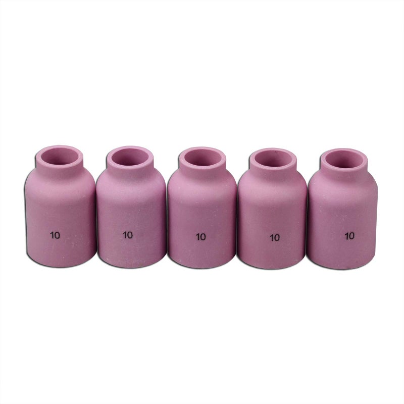 RIVERWELD TIG Gas Lens Alumina Nozzle Ceramic Cups Jumbo Large Diameter 53N88 10# 5/8" 16.00mm Orifice for PTA DB SR WP 9 17 18 20 25 26 TIG Welding Torch Pack of 5 - Image 1