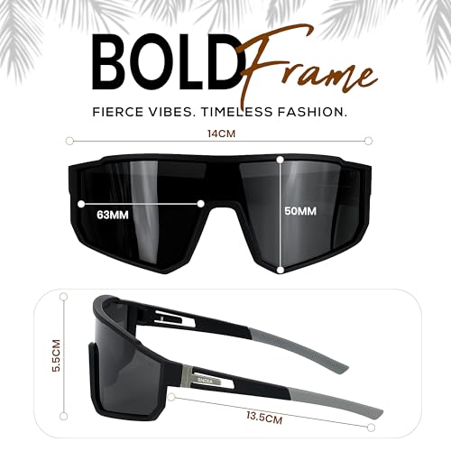 SNDIA Polarized Lightweight Sports Sunglasses | Premium Branded Frame for Men & Women | UV400 Protection for Driving, Outdoor Activity (Sports) - Image 3