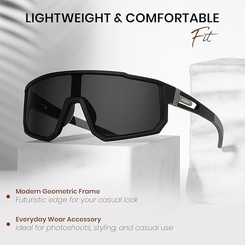 SNDIA Polarized Lightweight Sports Sunglasses | Premium Branded Frame for Men & Women | UV400 Protection for Driving, Outdoor Activity (Sports) - Image 5