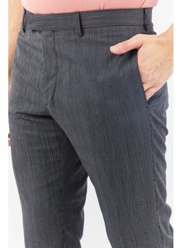 THE KOOPLES Men Regular Fit Micro Stripes Chino Pants, Black  - Image 3