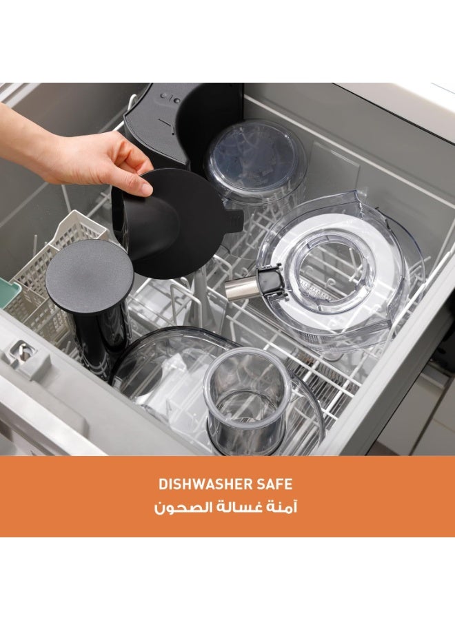 باناسونيك عصارة باناسونيك بقوة 1000 واط مع دوارة معدنية كاملة لاستخراج أقصى قدر من العصير؛ سعة كبيرة 2.0 لتر - MJ-CB600  - Image 2