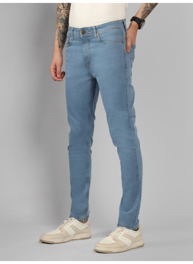 HIGH STAR Men’s Relaxed Fit Light Fade Blue Jeans – Comfortable and Trendy  - Image 2