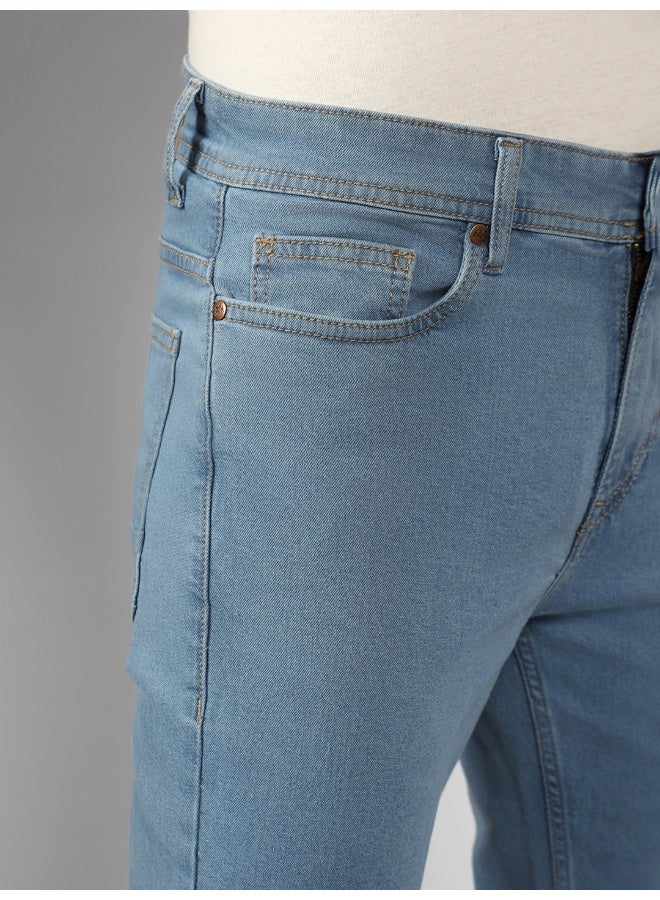 HIGH STAR Men’s Relaxed Fit Light Fade Blue Jeans – Comfortable and Trendy  - Image 5