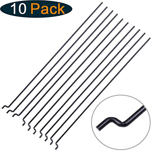Hobbypark Φ1.2mm x L120mm Steel Z Style Pull/Push Rods Parts for RC Airplane Plane Boat Replacement (Pack of 10) - Image 1