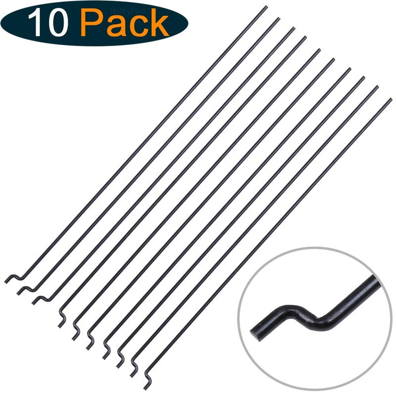 Hobbypark Φ1.2mm x L120mm Steel Z Style Pull/Push Rods Parts for RC Airplane Plane Boat Replacement (Pack of 10) - Image 5