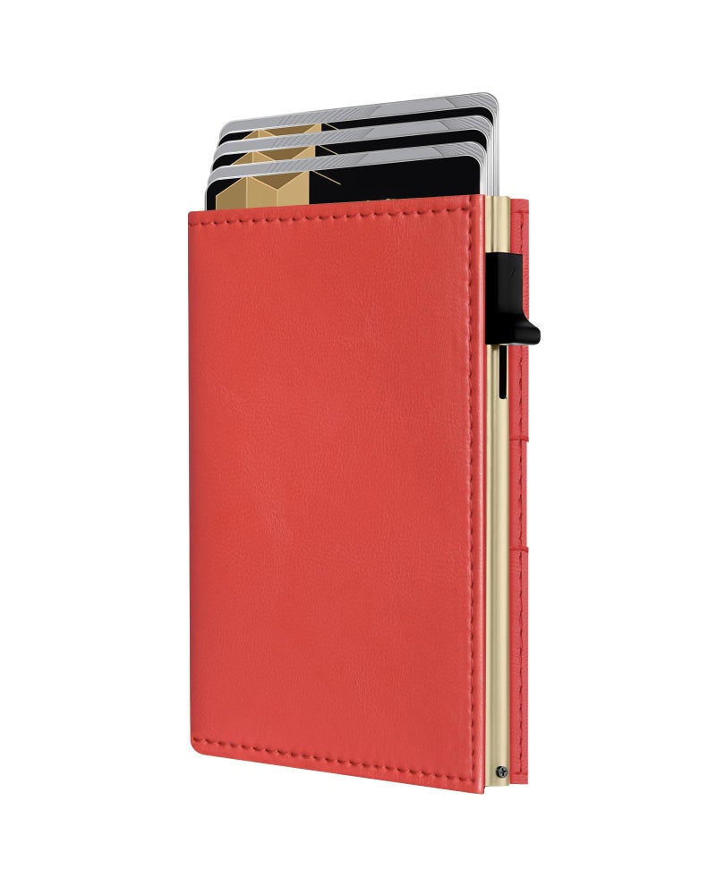QLD RFID Wallet for Women - Small Slim Trifold Wallet Anti-Theft Pop up Card Holder, Minimalist, Ultra Thin, Front Pocket, Premium Leather, 9-11 Cards Capacity | ID Window | Cash Slot - Image 1