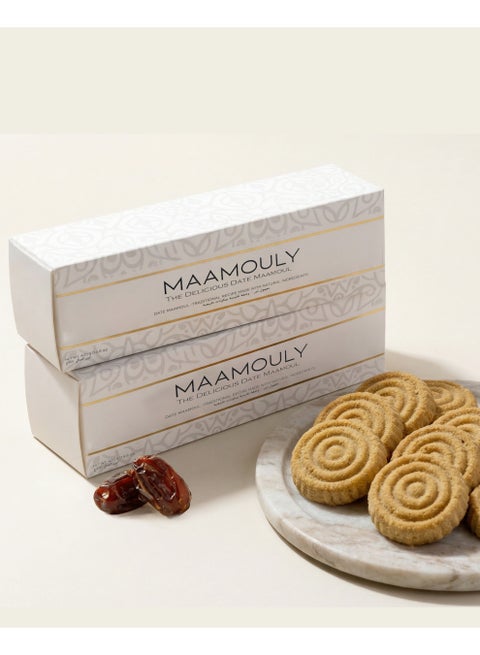 Maamouly - Dates Maamoul | Box of 12 Large Pcs x 35g | zero processed sugar - 100% Natural-  420 Gram