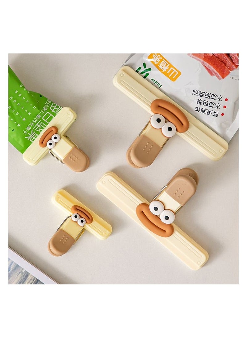 4 Piece Food Sealing Clips Bag Clips Keeping Clamp Sealer 12.5 x 2.5cm, 7.7 x 2cm  - Image 1