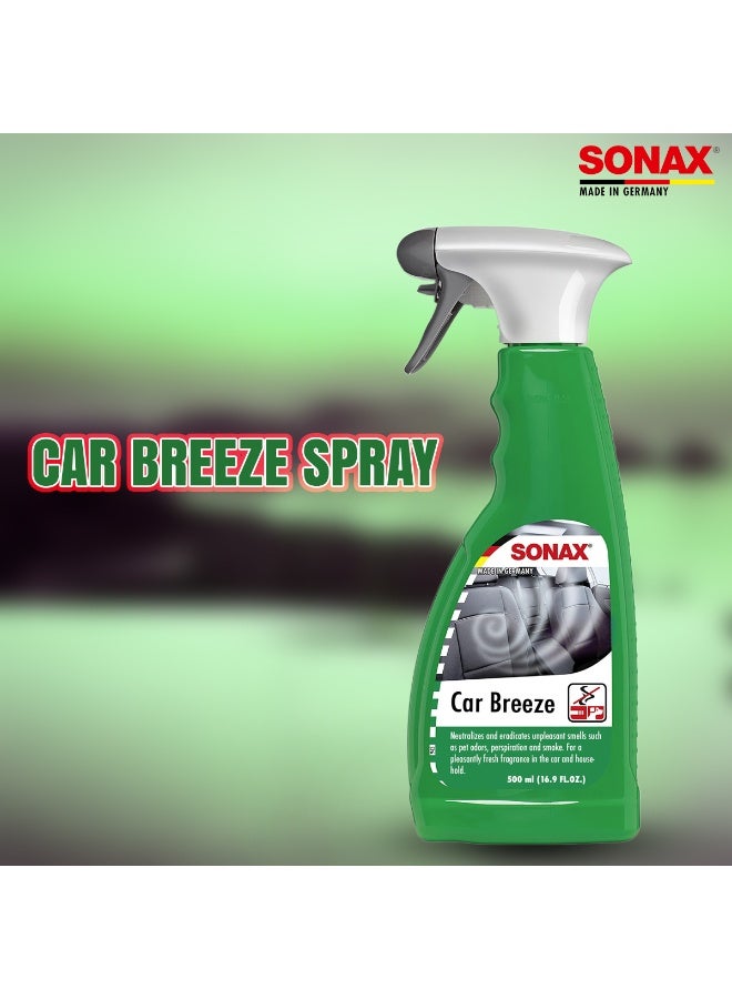 سوناكس SONAX Car Breeze منظف داخلي للسيارة 500 مل (16.9 أونصة سائلة) - بخاخ معطر للجو، يزيل الروائح الكريهة، برائحة منعشة؛ بخاخ لتنظيف المقصورة الداخلية (المقاعد، لوحة القيادة، التنجيد، وفتحات التكييف) - Image 5