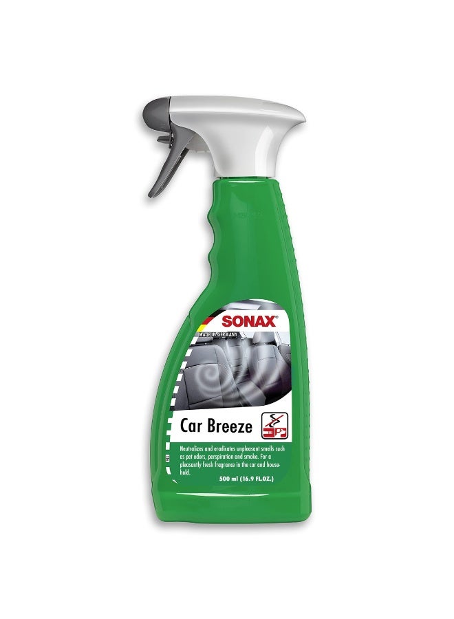سوناكس SONAX Car Breeze منظف داخلي للسيارة 500 مل (16.9 أونصة سائلة) - بخاخ معطر للجو، يزيل الروائح الكريهة، برائحة منعشة؛ بخاخ لتنظيف المقصورة الداخلية (المقاعد، لوحة القيادة، التنجيد، وفتحات التكييف) - Image 1