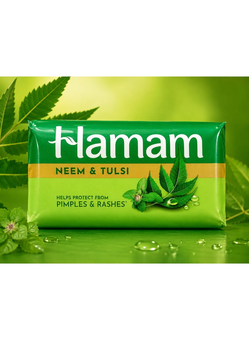 Hamam 100% Pure Neem Oil Soap 150g Pack of 4 Dermatologically Tested Vegetable Oil Based Bar Soap - Image 2
