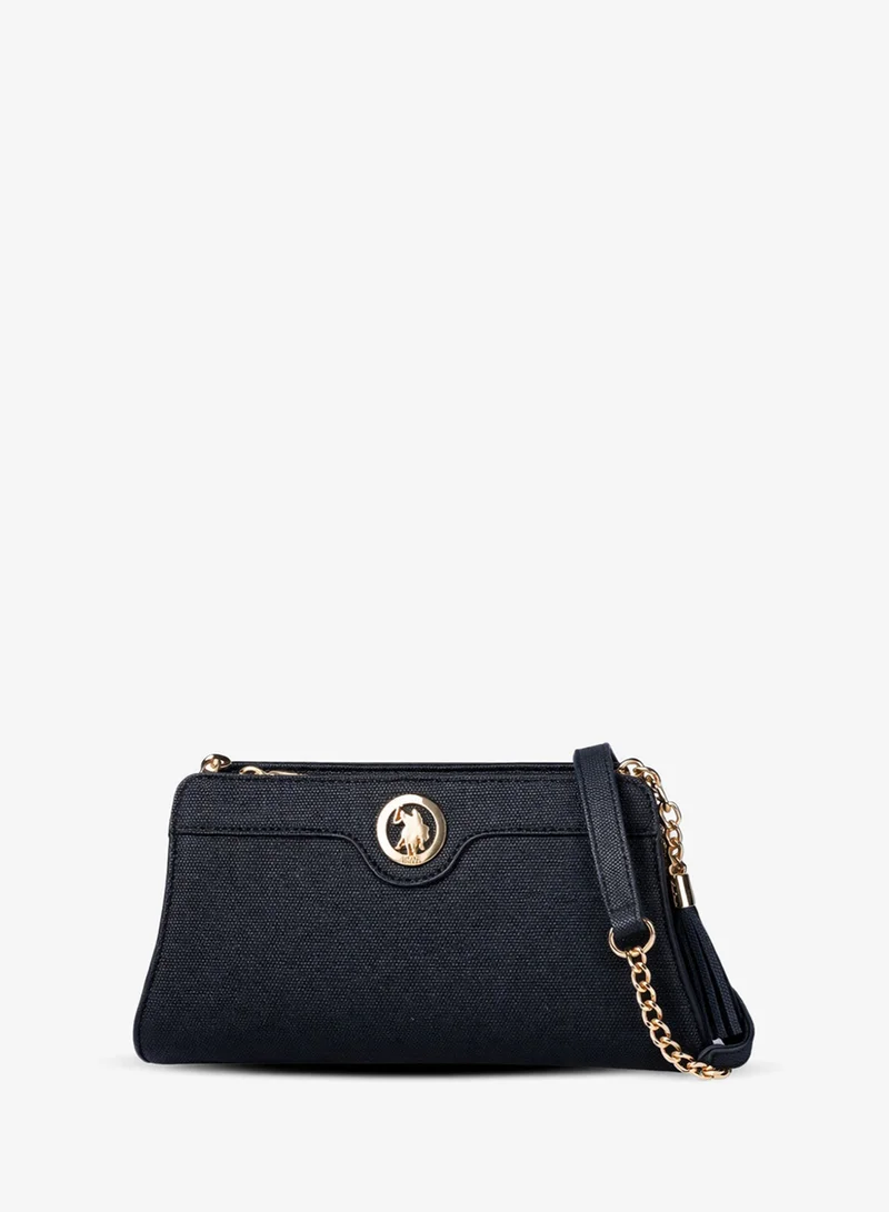 U.S. Polo Assn. Women's Crossbody Bag, Ladies Shoulder Bag Handbag for Ladies Travel Bag for Girls Black