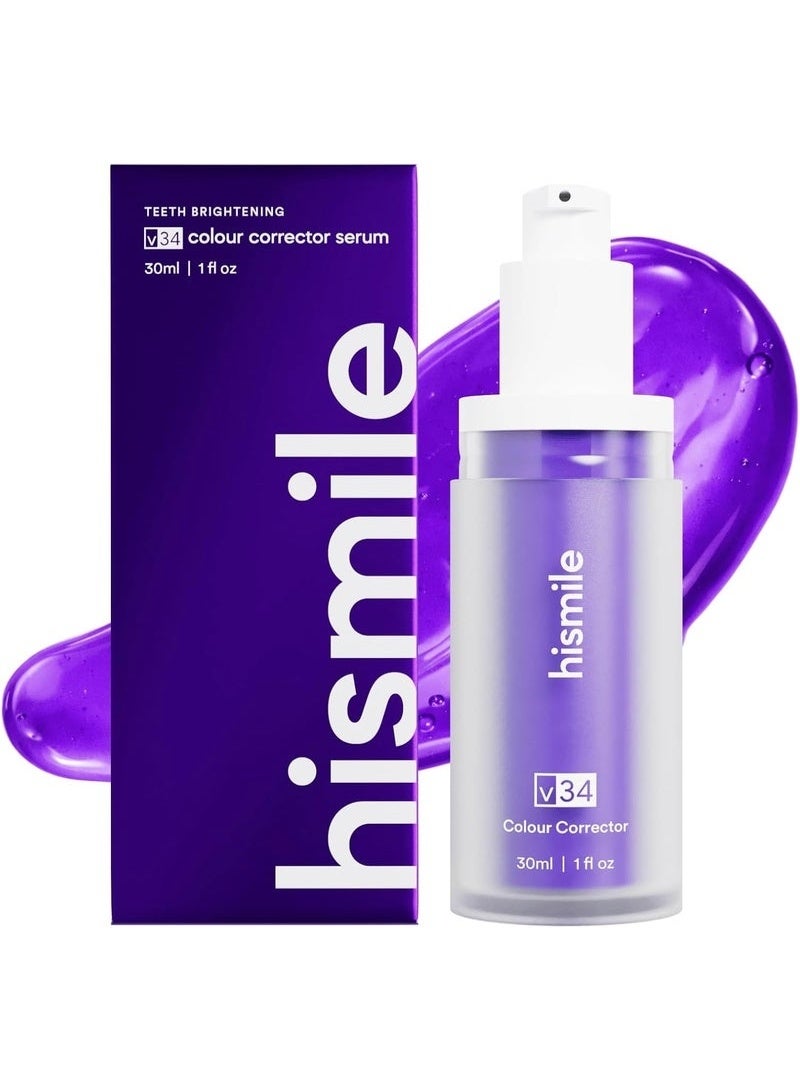 Hismile v34 Colour Corrector, Purple Teeth Whitening, Tooth Stain Removal, Teeth Whitening Booster, Purple Toothpaste - Image 1