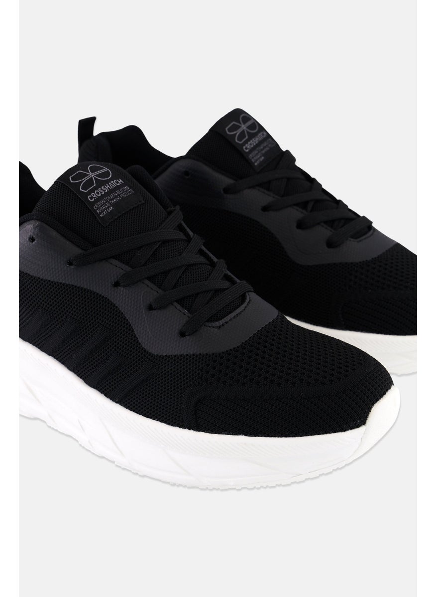 CROSSHATCH Men Lennart Lace Up Running Shoes, Black  - Image 2