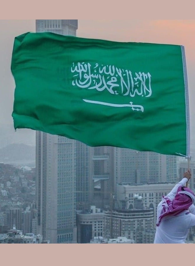Kingdom of Saudi Arabia Flag – Double-Sided Outdoor Flag (80 x 120 cm) Ready for National Day - Image 1