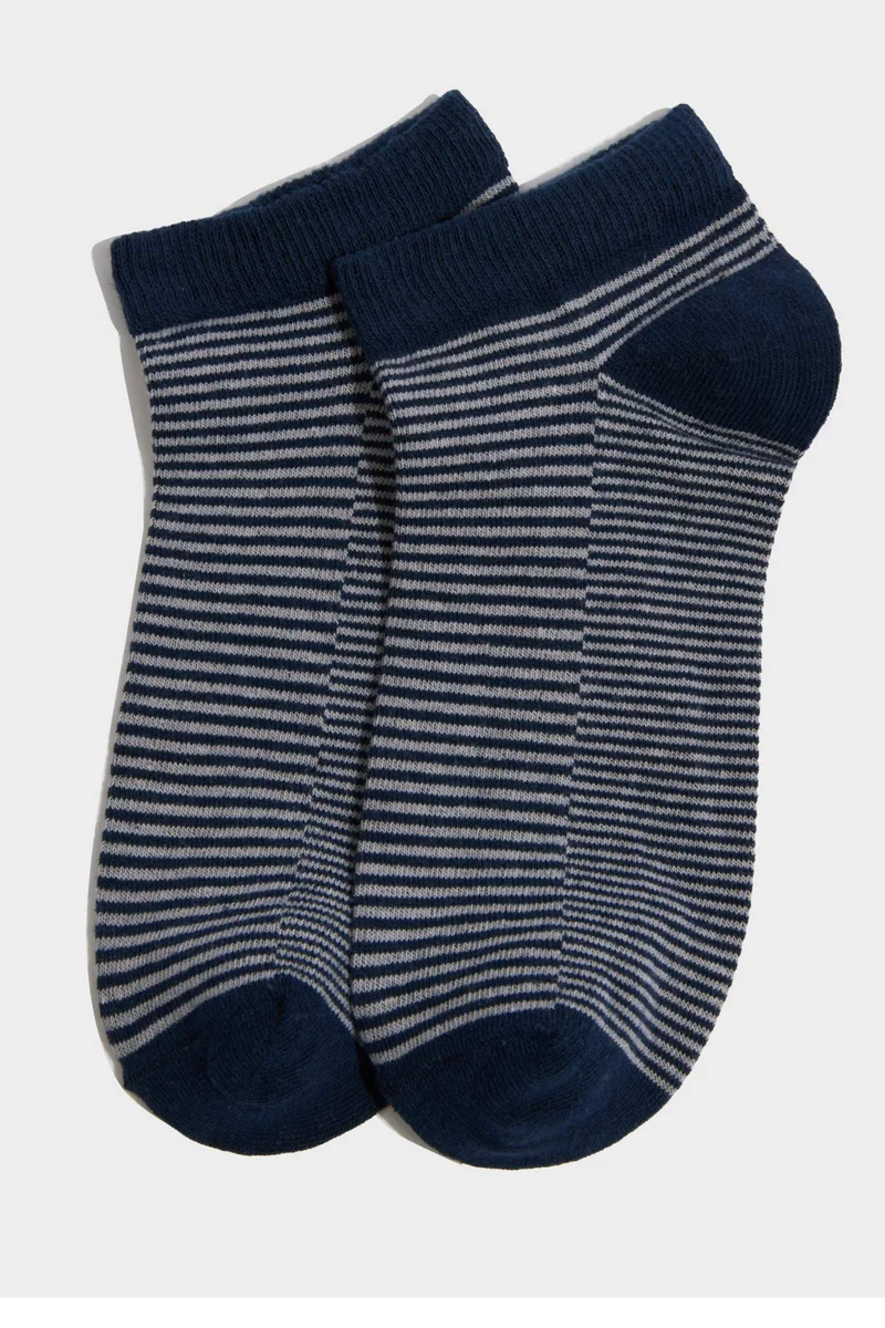 Defacto  Man Striped 5 Piece Cotton Short Socks for Men | Best Price UAE