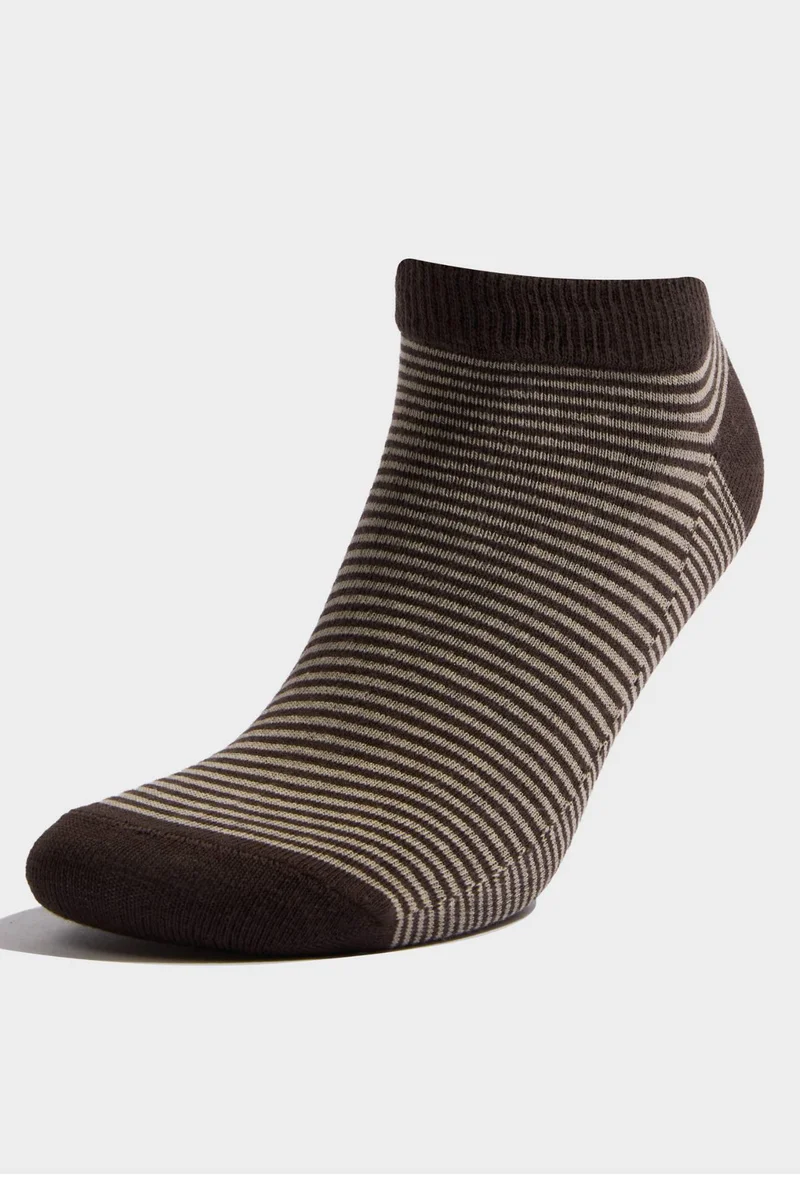 Defacto  Man Striped 5 Piece Cotton Short Socks for Men | Best Price UAE