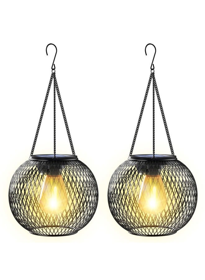 KagoLing Solar Lantern Outdoor Waterproof, KagoLing Upgraded Hanging Solar Lights Outdoor Garden Decorations Decorative Lighting Solar Powered Waterproof Tree Lantern for Garden Yard Patio Pathway, 2 Pack - Image 1