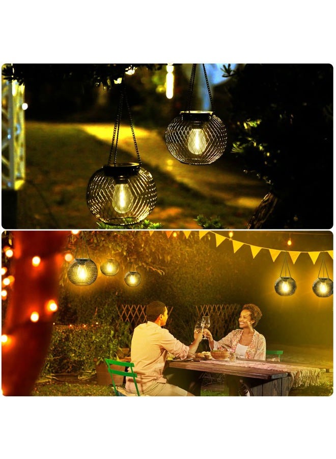 KagoLing Solar Lantern Outdoor Waterproof, KagoLing Upgraded Hanging Solar Lights Outdoor Garden Decorations Decorative Lighting Solar Powered Waterproof Tree Lantern for Garden Yard Patio Pathway, 2 Pack - Image 5
